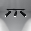 DIREZIONE stropní svítidlo 3xGU10 Reflektor Halogenové svítidlo Moving 45cm Černá SOLLUX