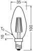 2x LED žárovka B35 Candle E14 2,2W = 40W 470lm 2700K Warm 330° 214lm/W CLASSIC ENERGY EFFICIENCY Osram