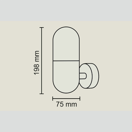 Venkovní nástěnné svítidlo HORTEN 1x E27 GOLDLUX (Polux) Black 314147