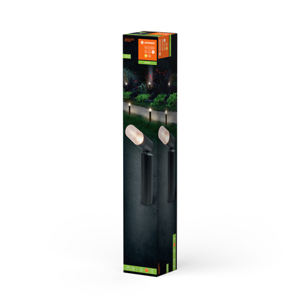 Venkovní zahradní lampa LED solární reflektor 1W 40lm 3000K IP44 Black Endura Ledvance