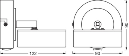 LED stropní nástěnné svítidlo Nástěnné povrchové svítidlo 4,8 W 300 lm CCT Dekorativní černý bod Pluto Ledvance