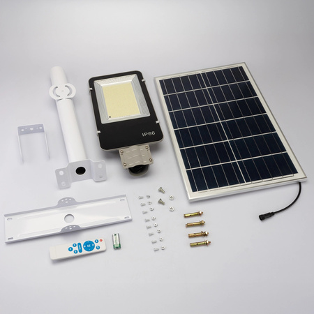 Výkonná 1500W 6500K LED solární lampa IP66 + dálkové ovládání