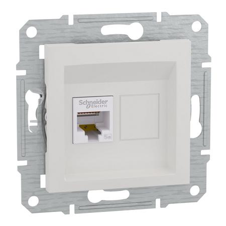 Počítačová zásuvka RJ45 kategorie 5e UTP bez rámu Bílá SCHNEIDER ASFORA