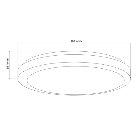 Plafond LED stropní svítidlo 72W 8000lm CCT 120° bílá IP44 Pilotní stmívatelné Marian Sanico Goldlux
