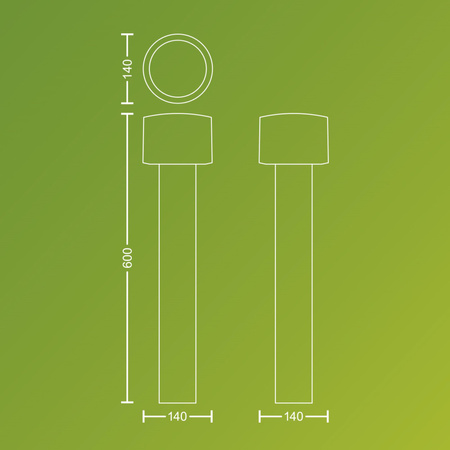 Zahradní lampa venkovní PIPE 60cm LED 4,3W 800lm 2700K IP44 nerezová ocel Otis Ultra Efficient Philips