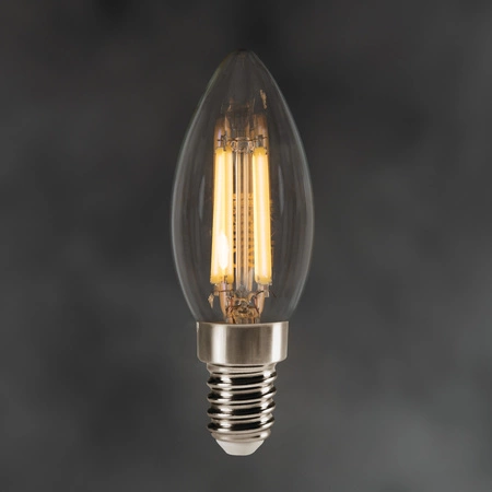 LED žárovka E14 Edison C35 5,9W = 60W 806lm 2700K teplá bílá Clear XLEDIM Filament Kanlux