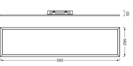 LED panelové stropní světlo 22W 1600lm 3000K teplá bílá povrchové bílé 60x30cm Planon™ Ledvance