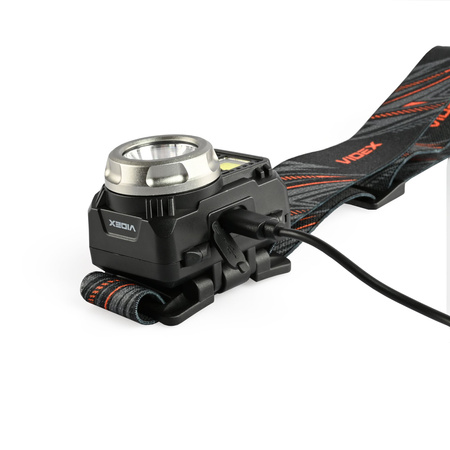 Dobíjecí čelovka LED 5W 5000lm 7 režimů Senzor pohybu USB-C Vodotěsný IP65 Videx