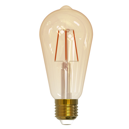 E27 ST64 LED žárovka 5.5W 470lm 1800K-2700K 320° Filament GOLDLUX (Polux) Smart WiFi TUYA