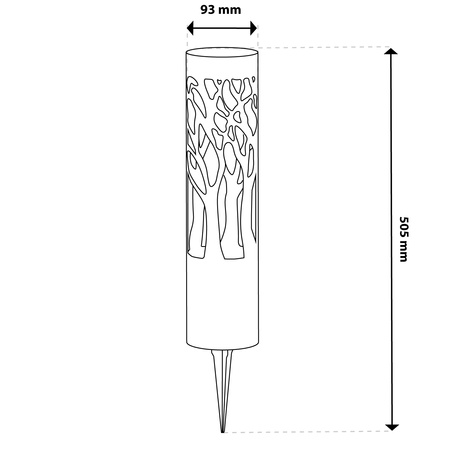 LED solární zahradní lampa poháněná venkovní okrasnou azurovou lampou 3000K