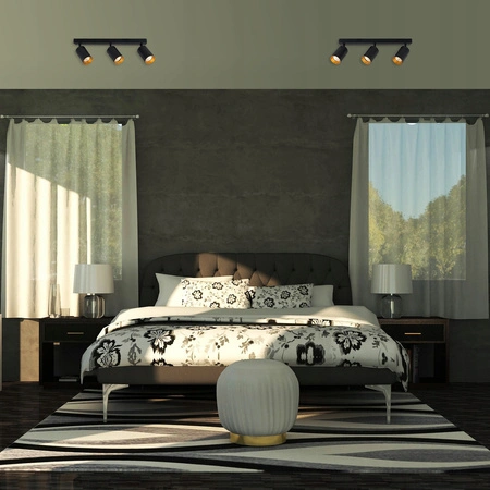 ERIS GOLD 3x GU10 LED stropní svítidlo. nastavitelné