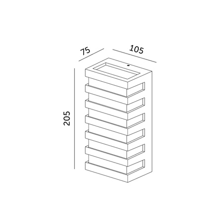 Zahradní lampa Venkovní nástěnná lampa LED 10W 220lm 4000K neutrální bílá IP54 Černá Entera Kobi