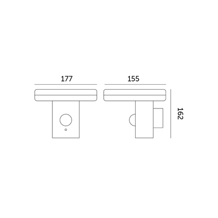Solární zahradní lampa Venkovní nástěnná lampa 6W 350lm 4000K Neutrální IP44 Černá Solaris Kobi