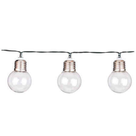 Solární girlanda zahradní venkovní dekorativní světelný řetěz 2M 10x LED ŽÁROVKY