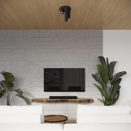 Bodové stropní svítidlo Tuba 3x GU10 Black Lagos Ocean Green SL.1466 Sollux