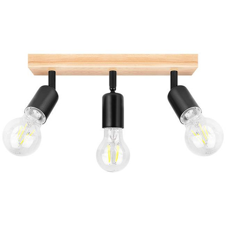 Spot Tuba Stropní svítidlo Reflektor Halogenové svítidlo 3x E27 Pohyblivé Černohnědé Eos Masterled