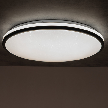 Plafond LED stropní panel Povrchové svítidlo 37W 2680lm CCT Round Black Stmívatelné dálkové ovládání Arvos Kanlux