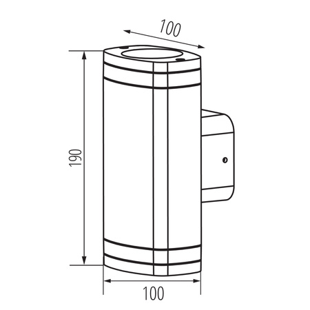 Venkovní nástěnné svítidlo GU10 IP54 Grey Povrchová montáž ZEVI Kanlux