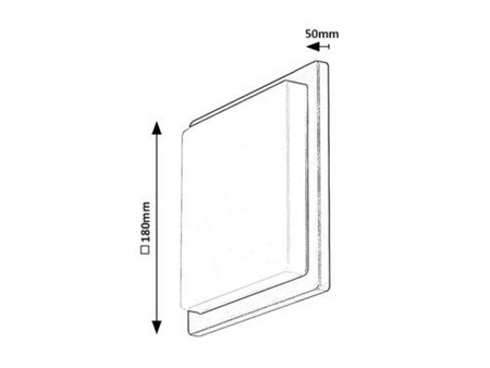 Zahradní lampa LED nástěnná lampa ONTARIO 8W 4000K IP65 čtvercová bílá antracitová RABALUX