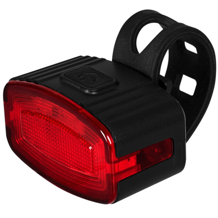 Zadní svítilna na kolo červená USB-C 6 režimů IP66 POWERFUL VAYOX