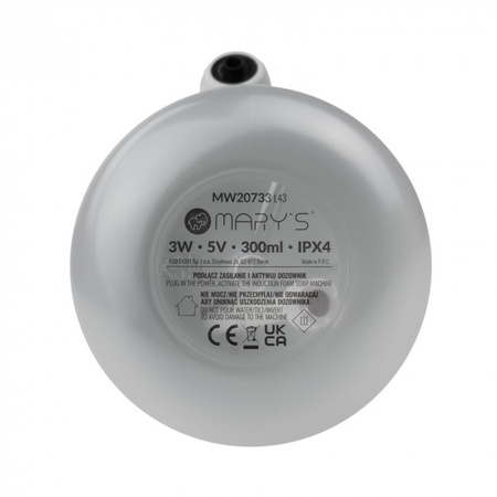 Bezdotykový dávkovač dětského mýdla bílý USB dobíjecí 1200mAh MARY'S SLONK