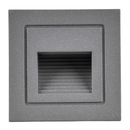 LED zahradní světlo pro zapuštěnou montáž na schodiště 3W 20lm IP44 4000K šedá Q6 GOLDLUX (Polux)