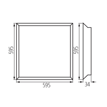 Kancelářský panel LED Plafon 60x60 40W 4800lm 4000lm neutrální bílá CRI90 120° Flush Mounted Square White BLINGO KANLUX