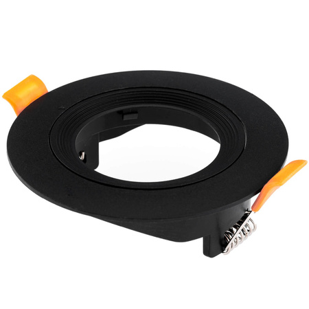 Sada halogenového vestavného svítidla VENTUS Black Round + LED žárovka GU10 5W Neutral 120° Lumiled