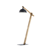 Stojací stojací lampa OSLO Black Wooden Industrial E27 5023 TK Lighting