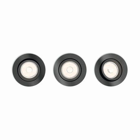 Zásuvné halogenové svítidlo DONEGAL 3x GU10 Round Movable Grey PHILIPS