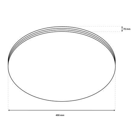 Plafond LED světlo pro povrchovou montáž VIRTUS2 72W IP44 CCT White Round 50cm + LUMILED PILOT