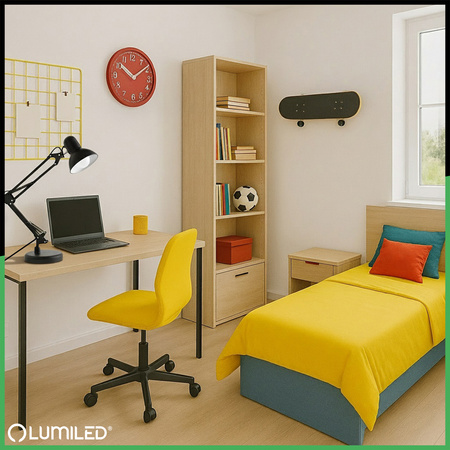 Stolní lampa E27, Černá + držák na stůl TOBI LUMILED