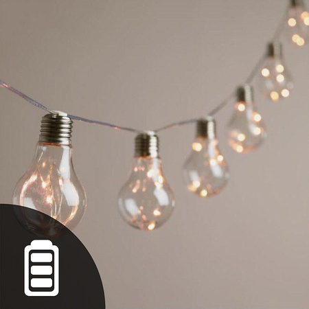 Bateriová LED zahradní girlanda 2.1M. napájená 2 x AA bateriemi SMOLDER GOLDLUX (Polux)