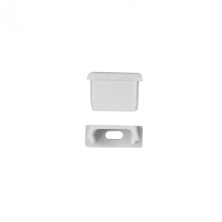 Hliníkový povrchový profil LED bílý 1m s průhledným difuzorem pro LED pásky + koncovky Ecolight řady N