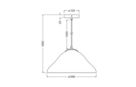 Dekorativní stropní závěsné svítidlo E27 s převisem bílý dekor Ledvance