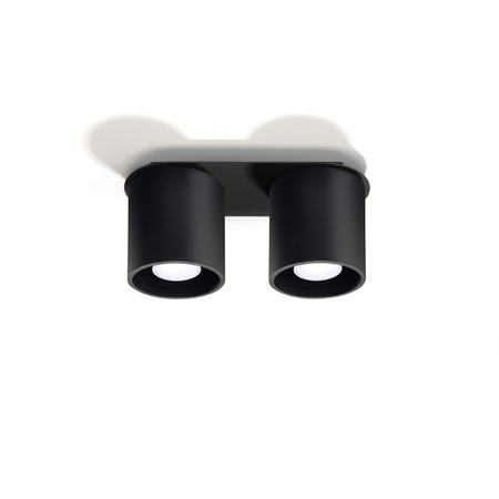 Svítidlo pro povrchovou montáž ORBIS 2 2xGU10 Tuba Minimalist Black SOLLUX