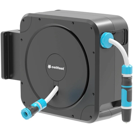 Automatický naviják na zahradní hadici s 20m koncovkami + zavlažovací sada ERGO CELLFAST