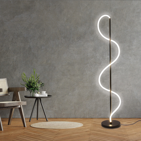 LED stojací lampa 36W 4300lm 4000K neutrální černá Emma Sanico Goldlux