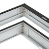 Rámeček pro povrchovou montáž 63 mm pro LED panel 60x60 cm click Black Kobi