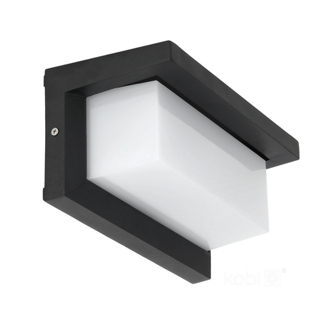 LED LENTERO 12W 4000K IP54 Black KOBI Nástěnná lampa na zahradu