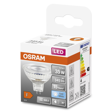 LED žárovka MR16 Reflector GU5.3 3,8W = 35W 345lm 4000K Neutral 12V 36° STAR Osram