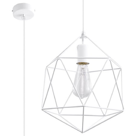 SOLLUX LED závěsné stropní svítidlo GASPARE E27 bílý drát