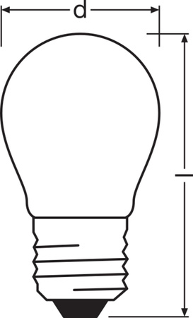 LED žárovka P45 Ball E27 1,2W = 25W 255lm 4000K Neutral 330° 213lm/W CLASSIC ENERGETICKÁ ÚSPORNOST Osram