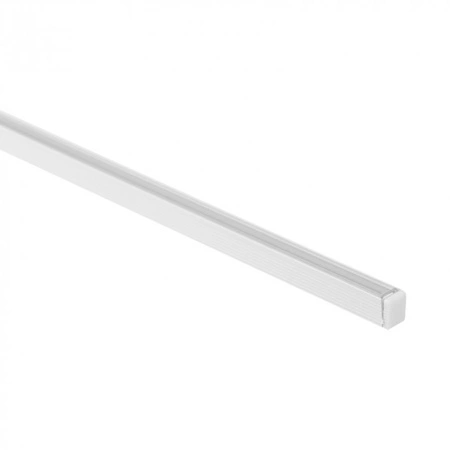 Hliníkový LED profil pro povrchovou montáž bílý 2m s průhledným difuzorem pro LED pásky + koncovky NW řady Ecolight