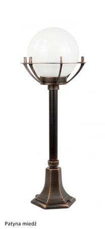 Venkovní zahradní lampový stožár LANTERN E27 Koule s košíkem 200 K 5002/3/KPO 72cm černá Su-Ma