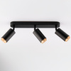 Stropní Lampa Reflektor LED 3x GU10 Trubice Spot ELIGIS Černá LUMILED
