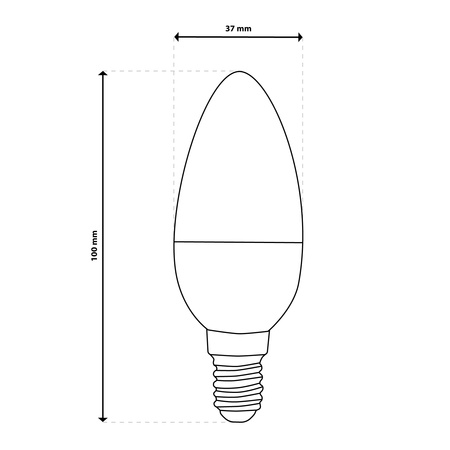 6x LED E14 CANDLE 10W = 75W 4000K neutrální bílá CCD LUMILED žárovka