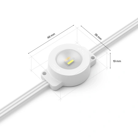 Venkovní zahradní girlanda 18 m IP65 32LED RGB SMART Smart Bluetooth ZigBee Bílá a barevná Ambiance Festavia Philips HUE