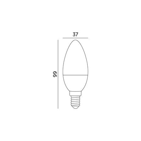LED žárovka E14 Ball 7W 600lm 6500K Cold 200° LED2B Kobi