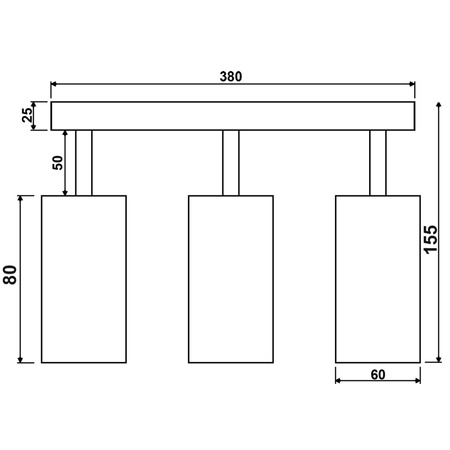 Stropní reflektorové nástěnné svítidlo 3xGU10 QUANTUS White